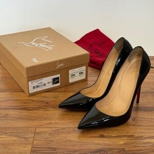 So Kates Patent Black Louboutin heels